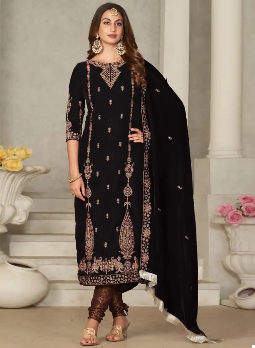 Ziaaz D No 395 Velvet Wholesale Pakistani Suit Catalog