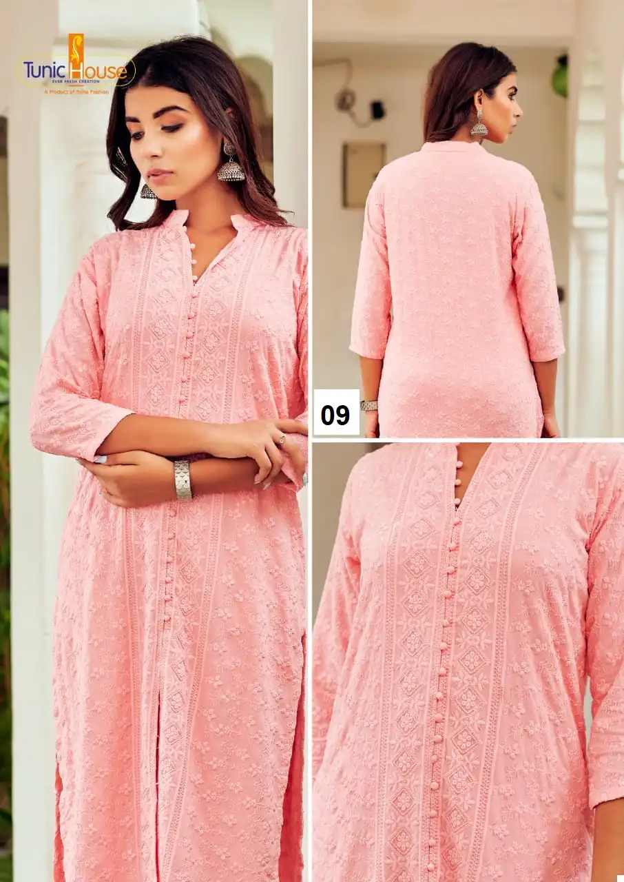 Tunic House 7-Star Viscose Sequins Rayon Wholesale Kurti Catalog — Wholesale Kurtis, MPA wholesale from Surat - Gallery Image 9