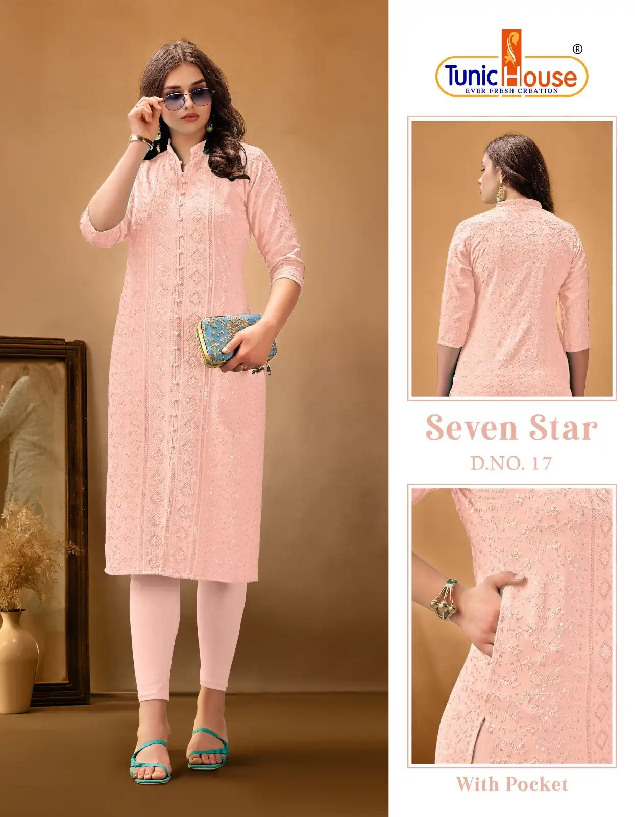 Tunic House 7-Star Viscose Sequins Rayon Wholesale Kurti Catalog — Wholesale Kurtis, MPA wholesale from Surat - Gallery Image 13