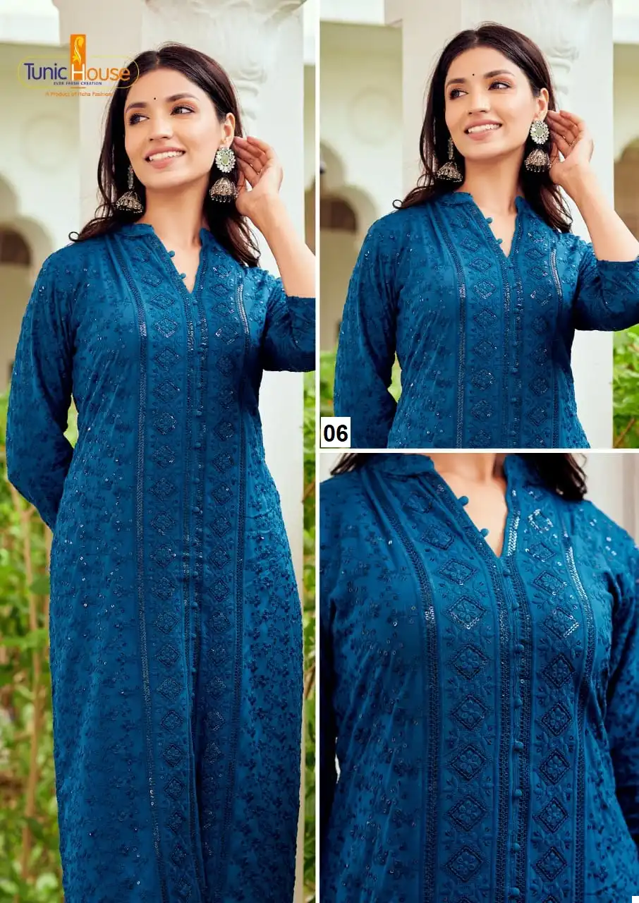 Tunic House 7-Star Viscose Sequins Rayon Wholesale Kurti Catalog — Wholesale Kurtis, MPA wholesale from Surat - Gallery Image 19