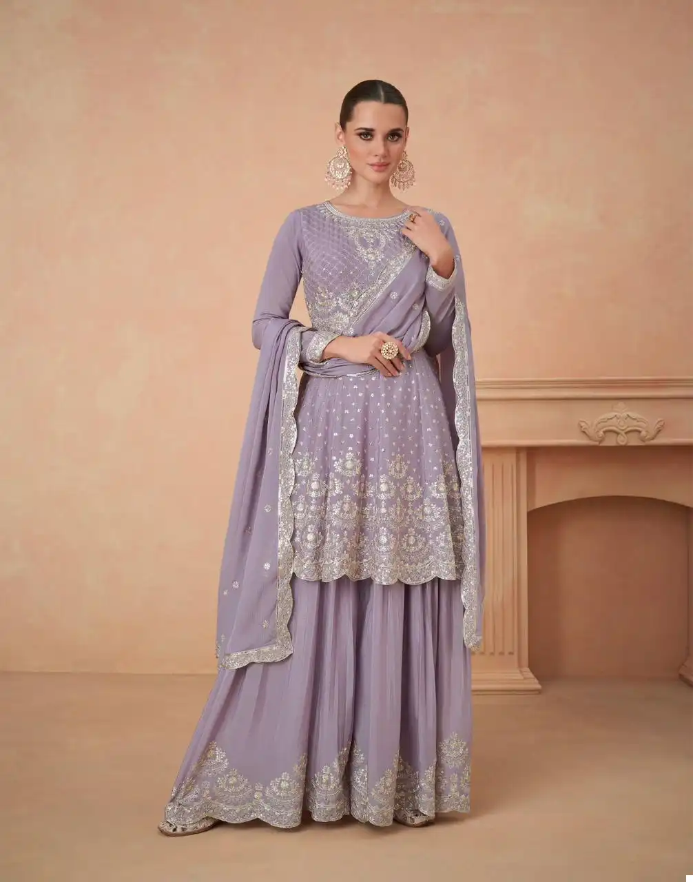 Aashirwad Aahana Premium Chinnon Silk Wholesale Readymade Designer Suits Catalog — Wholesale Salwar Suits, Aashirwad Creation wholesale from Surat - Gallery Image 2