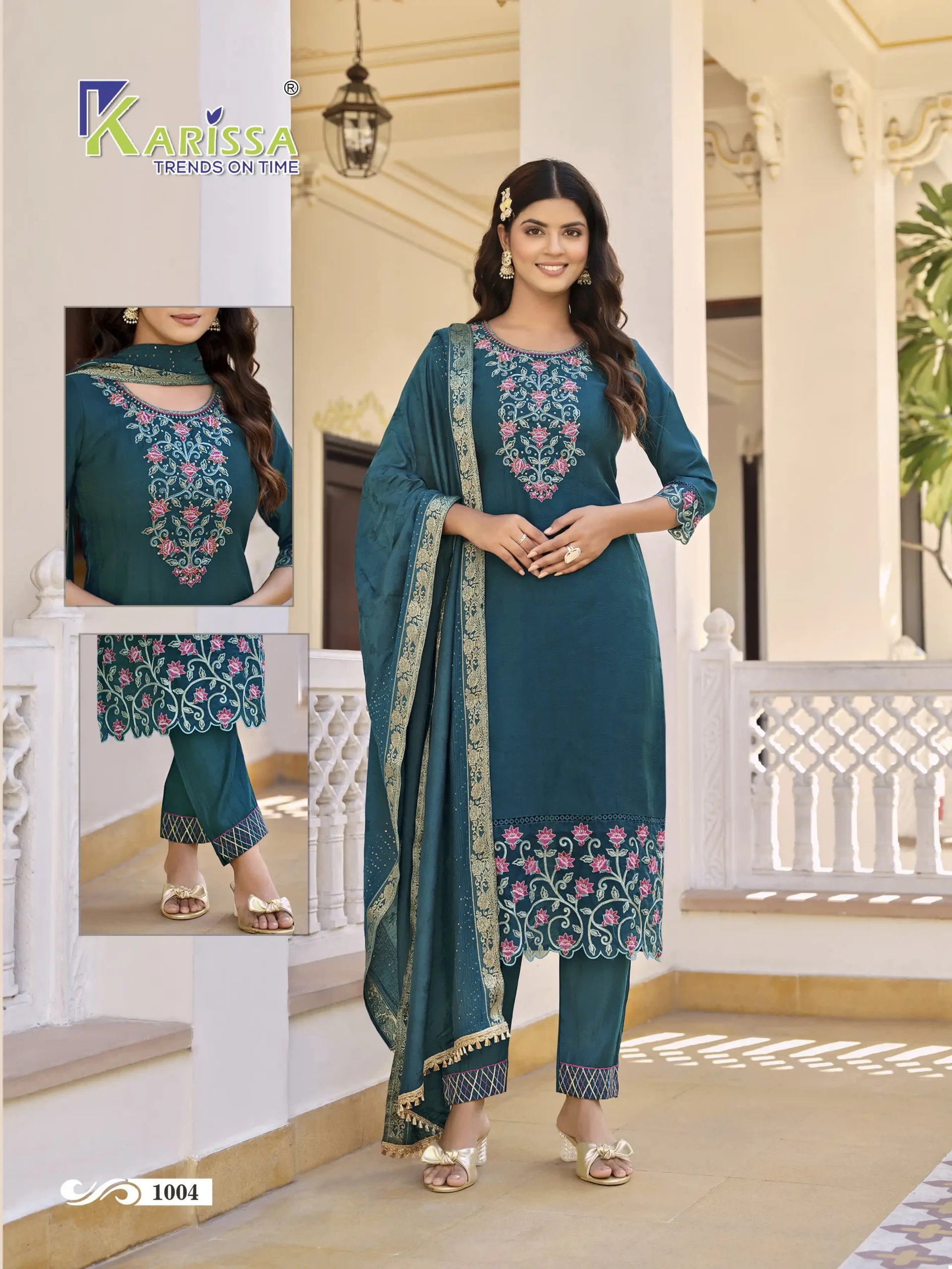 Karissa Afreen Viscose Silk Wholesale Designer Readymade Salwar Suit Catalog — Wholesale Salwar Suits, Karissa wholesale from Surat - Gallery Image 3