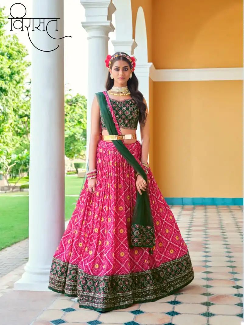 Virasat Arunima Heavy Pure Chinon Wholesale Readymade Lehenga Catalog — Wholesale Lehenga, MPA wholesale from Surat - Gallery Image 2