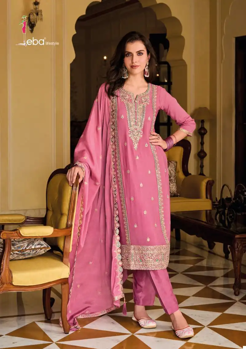 Eba Ayat Heavy Chinon Wholesale Designer Suits Catalog — Wholesale Salwar Suits, Eba Lifestyle wholesale from Surat - Gallery Image 3