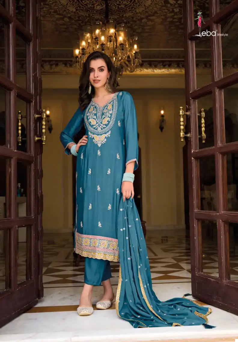 Eba Ayat Heavy Chinon Wholesale Designer Suits Catalog — Wholesale Salwar Suits, Eba Lifestyle wholesale from Surat - Gallery Image 2