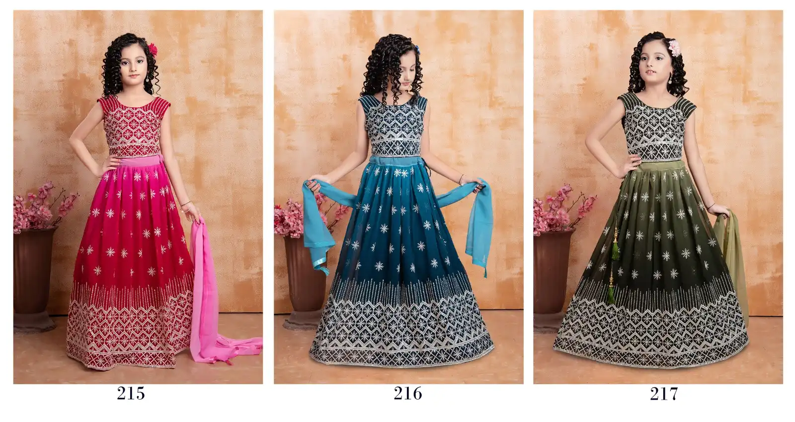 Alka Aaradhna Vol 27 Georgette Wholesale Kid's Wear Lehenga Catalog — Wholesale Lehenga, MPA wholesale from Surat — view 4