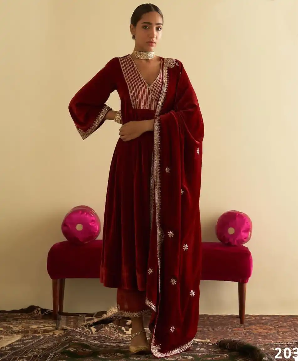 Afsana Mohini 2037 Heavy 9000 Velvet Wholesale Readymade Pakistani Suit Catalog — Wholesale Salwar Suits, MPA wholesale from Surat — view 1