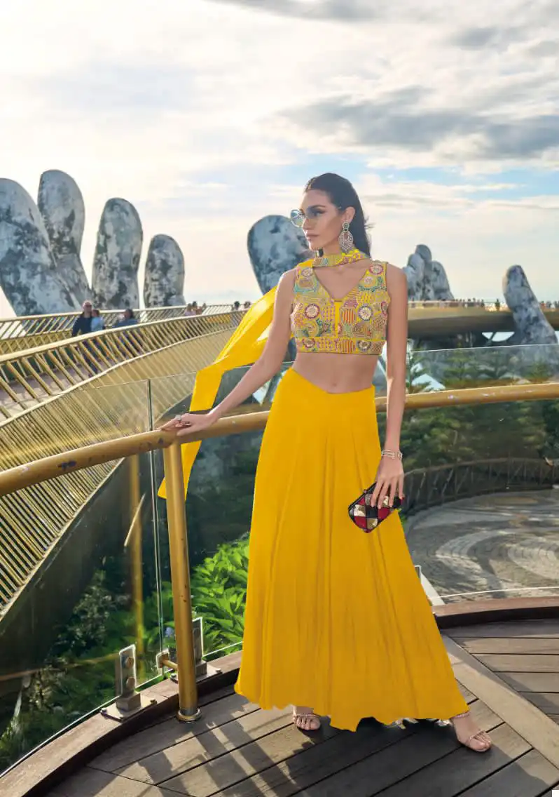 Zaveri Ailis Heavy Chinon Wholesale Designer Western Collection Catalog — Wholesale Lehenga, MPA wholesale from Surat — view 4