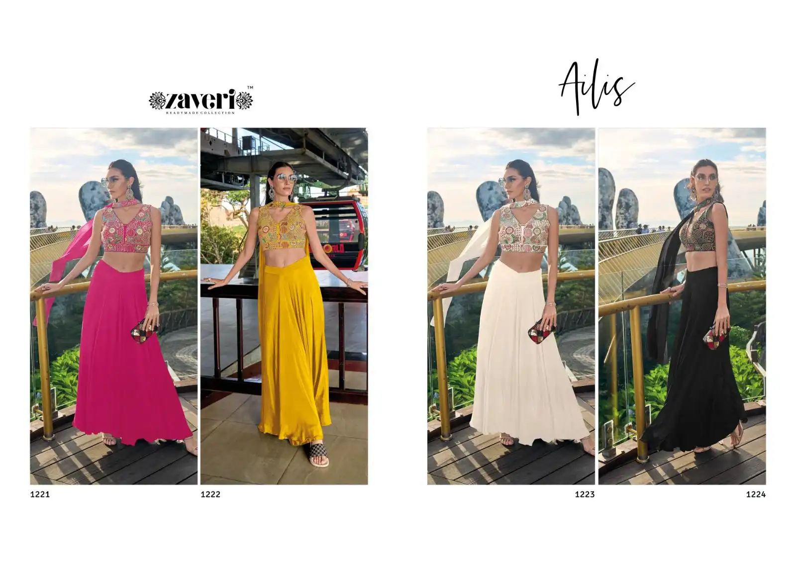 Zaveri Ailis Heavy Chinon Wholesale Designer Western Collection Catalog — Wholesale Lehenga, MPA wholesale from Surat — view 5