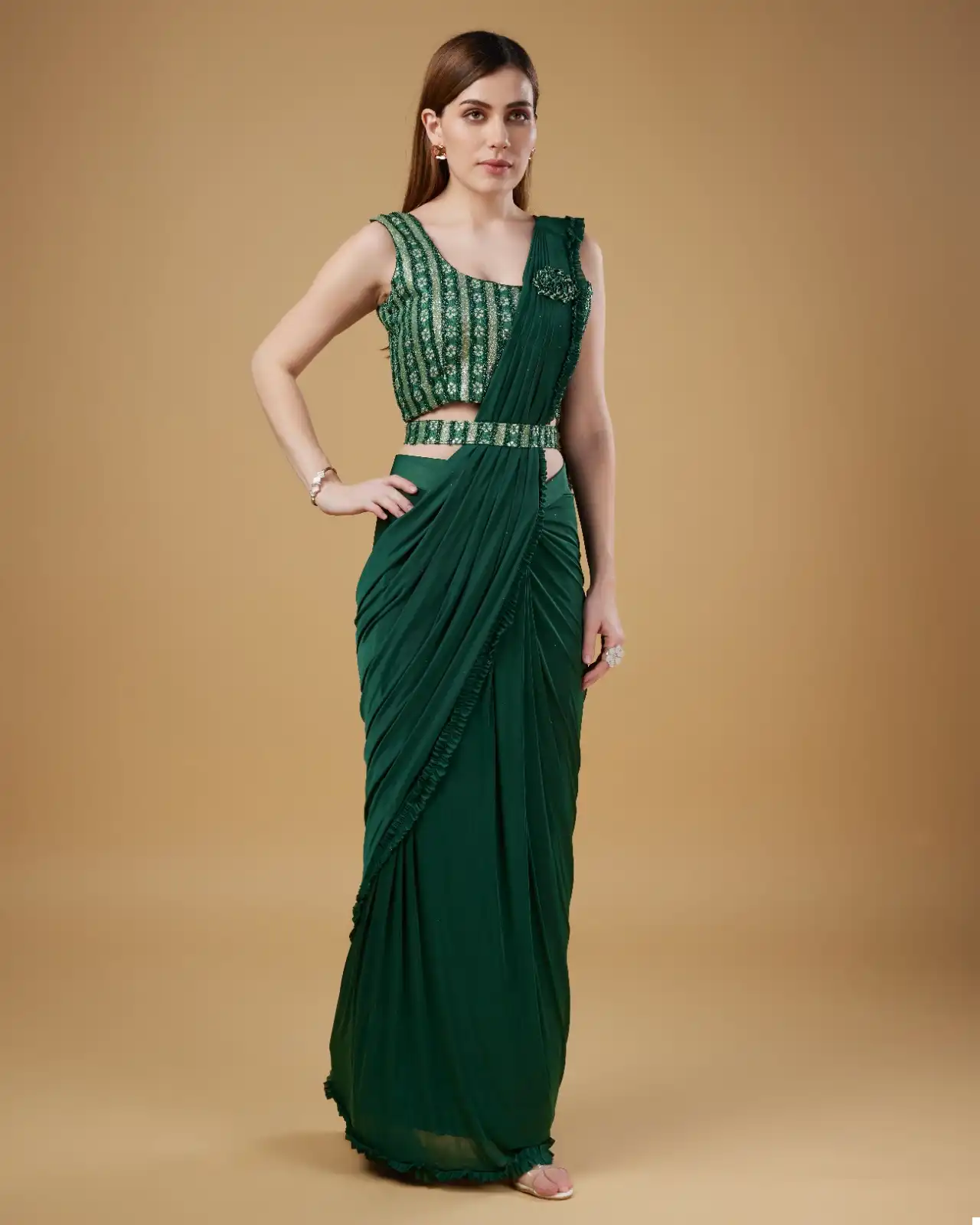 Amoha 101114 Imported Fabric Wholesale Readymade Saree Catalog — Wholesale Sarees, MPA wholesale from Surat - Gallery Image 2
