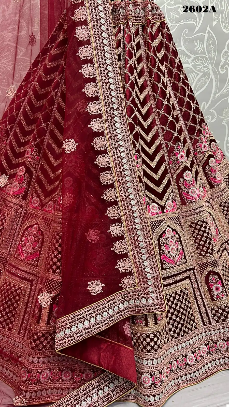 Anjani Art 2602 Velvet Wholesale Bridal Lehenga Choli Catalog — Wholesale Lehenga, MPA wholesale from Surat - Gallery Image 2