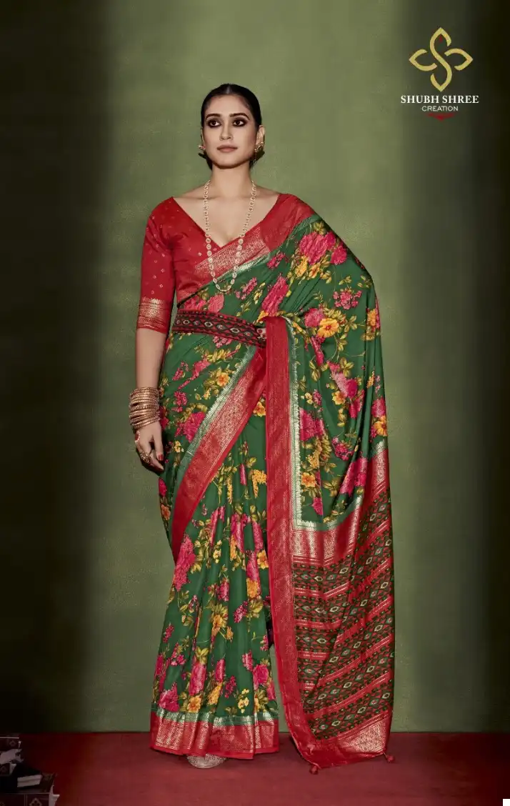 Shubh Shree Nushram 1001 To 1012 Fancy Silk Wholesale Occasion Wear Saree Catalog — Wholesale Sarees, MPA wholesale from Surat - Gallery Image 11