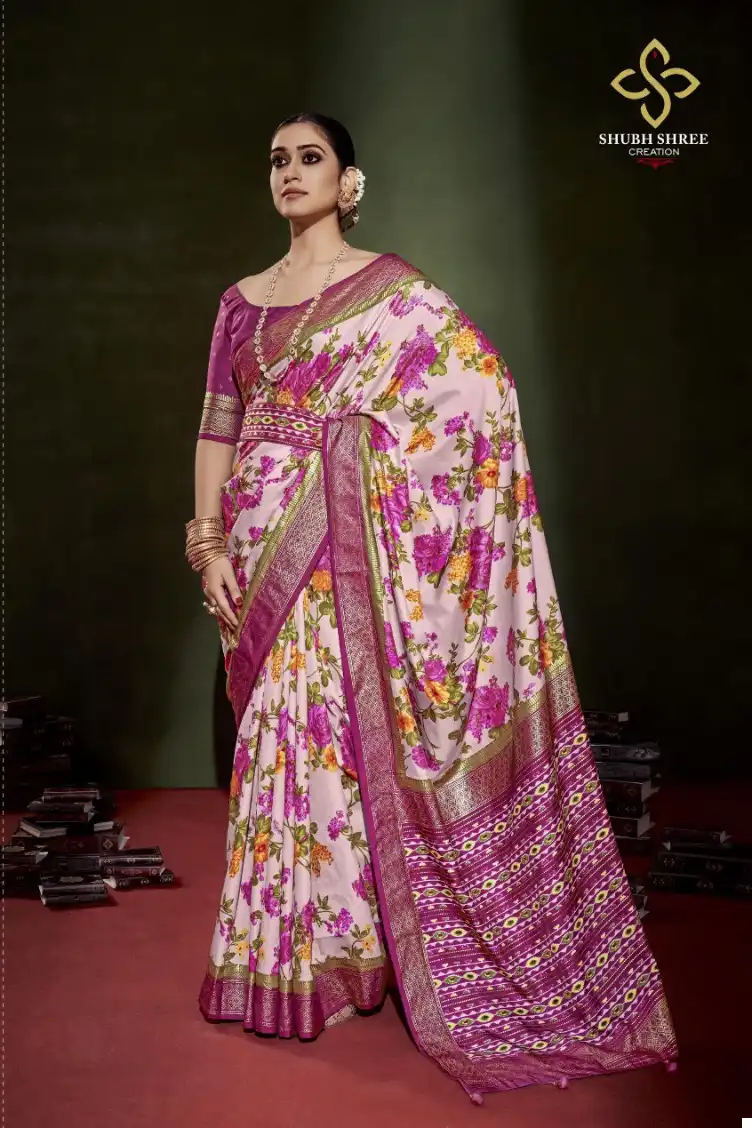 Shubh Shree Nushram 1001 To 1012 Fancy Silk Wholesale Occasion Wear Saree Catalog — Wholesale Sarees, MPA wholesale from Surat - Gallery Image 12
