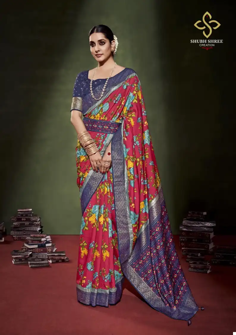 Shubh Shree Nushram 1001 To 1012 Fancy Silk Wholesale Occasion Wear Saree Catalog — Wholesale Sarees, MPA wholesale from Surat - Gallery Image 3