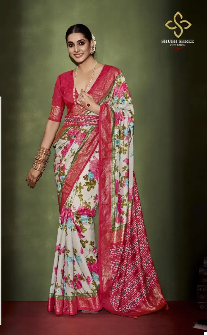 Shubh Shree Nushram 1001 To 1012 Fancy Silk Wholesale Occasion Wear Saree Catalog — Wholesale Sarees, MPA wholesale from Surat - Gallery Image 5