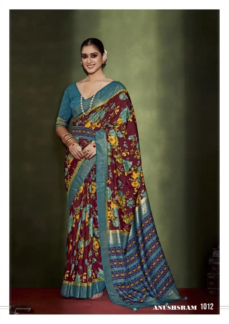 Shubh Shree Nushram 1001 To 1012 Fancy Silk Wholesale Occasion Wear Saree Catalog — Wholesale Sarees, MPA wholesale from Surat - Gallery Image 8