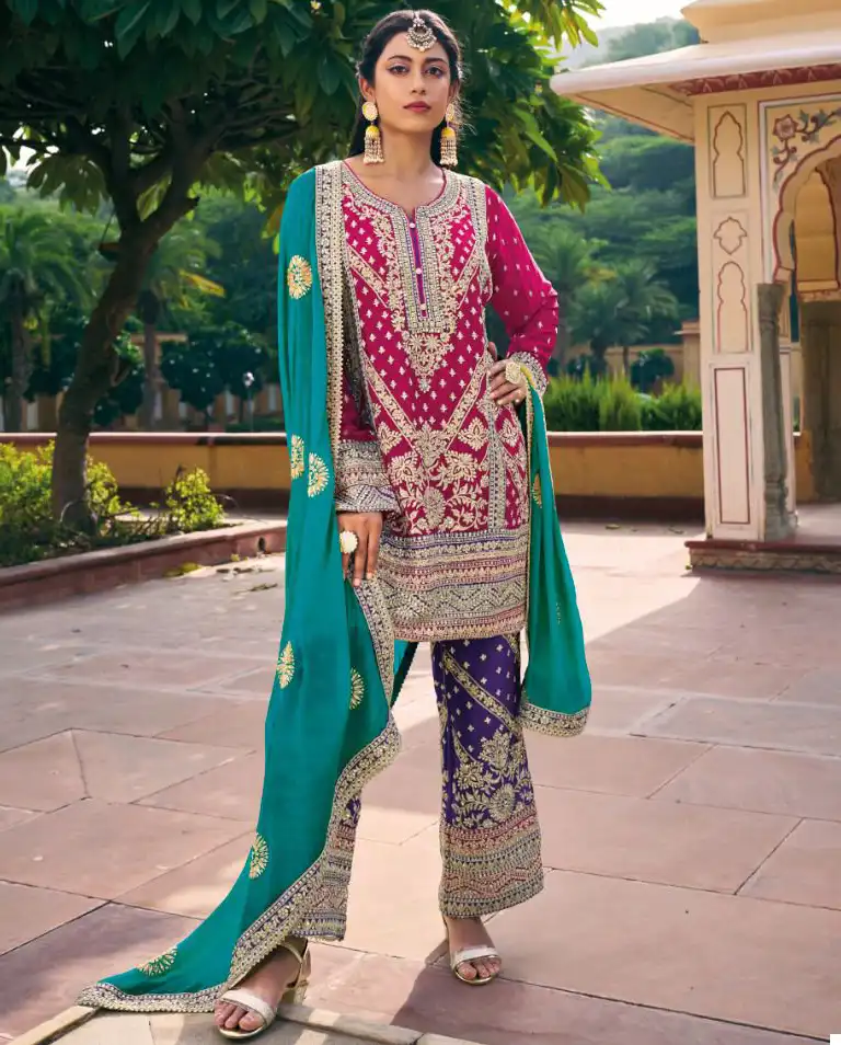Your Choice Avani Chinon Wholesale Partywear Designer Suit