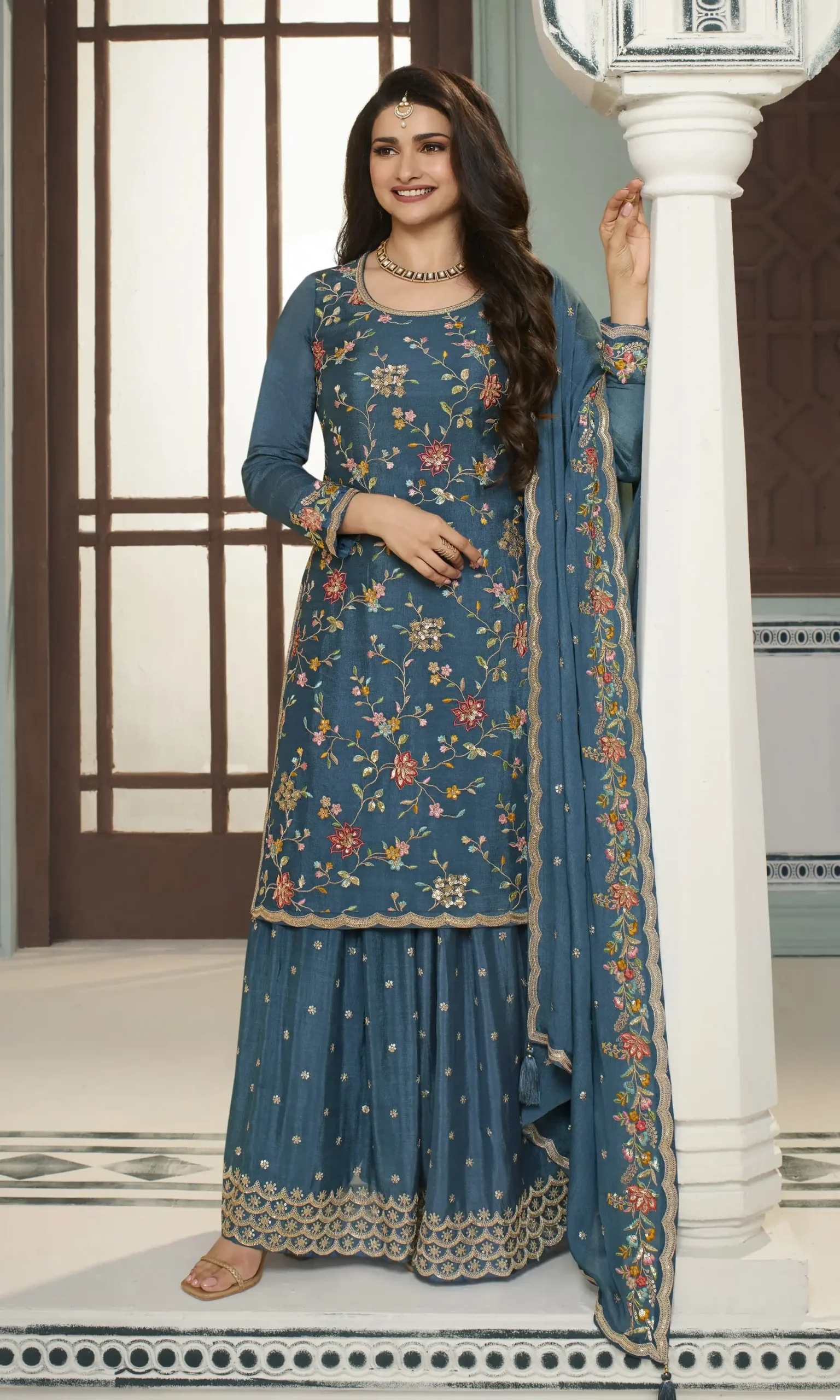 Vinay Fashion Avanti Chinon Wholesale Designer Suit Catalog — Wholesale Salwar Suits, MPA wholesale from Surat - Gallery Image 2