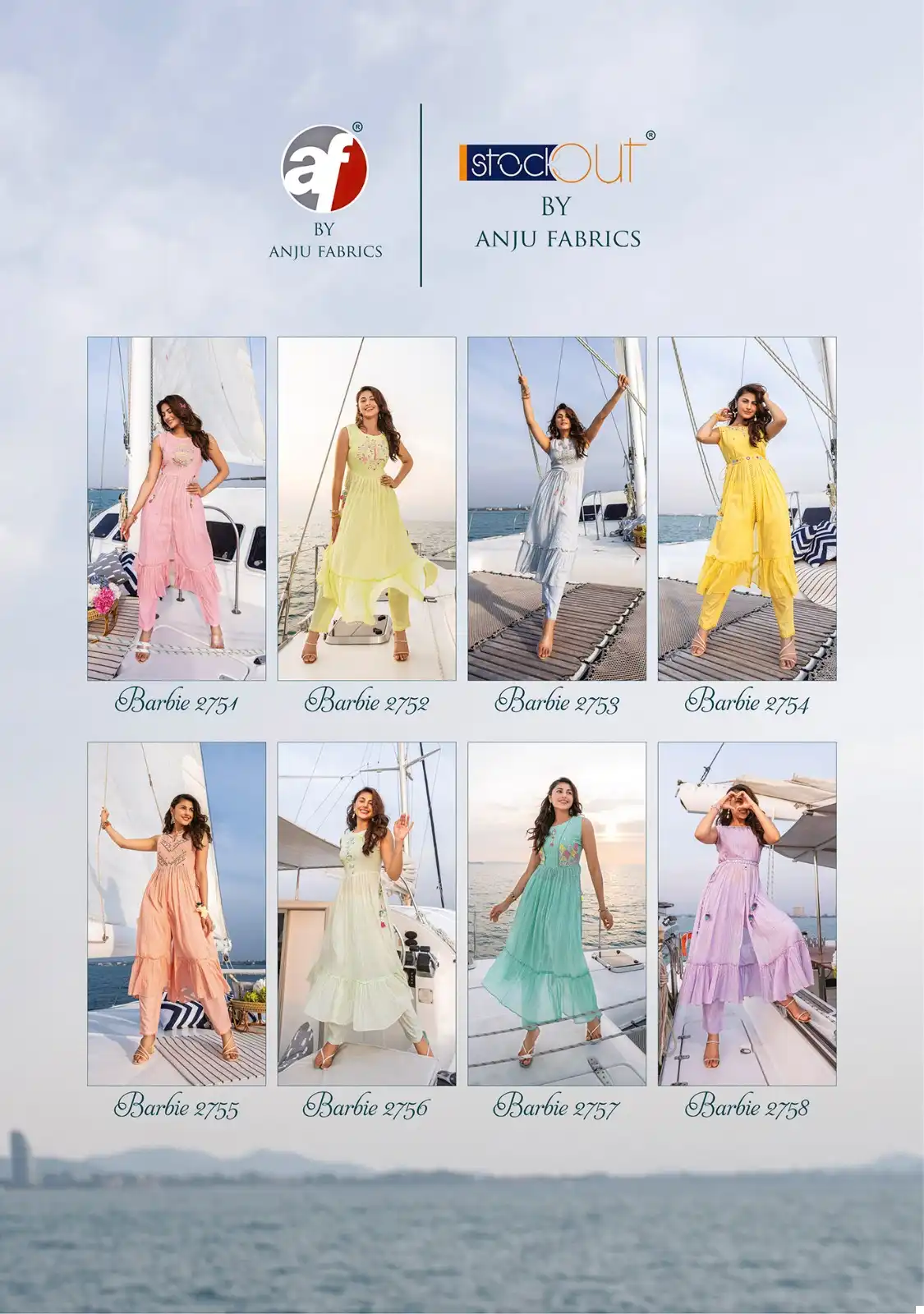 Anju Fabrics Barbie Vol 2 Mal Cotton Wholesale High Slit Kurti With Pant Catalog - Image 9