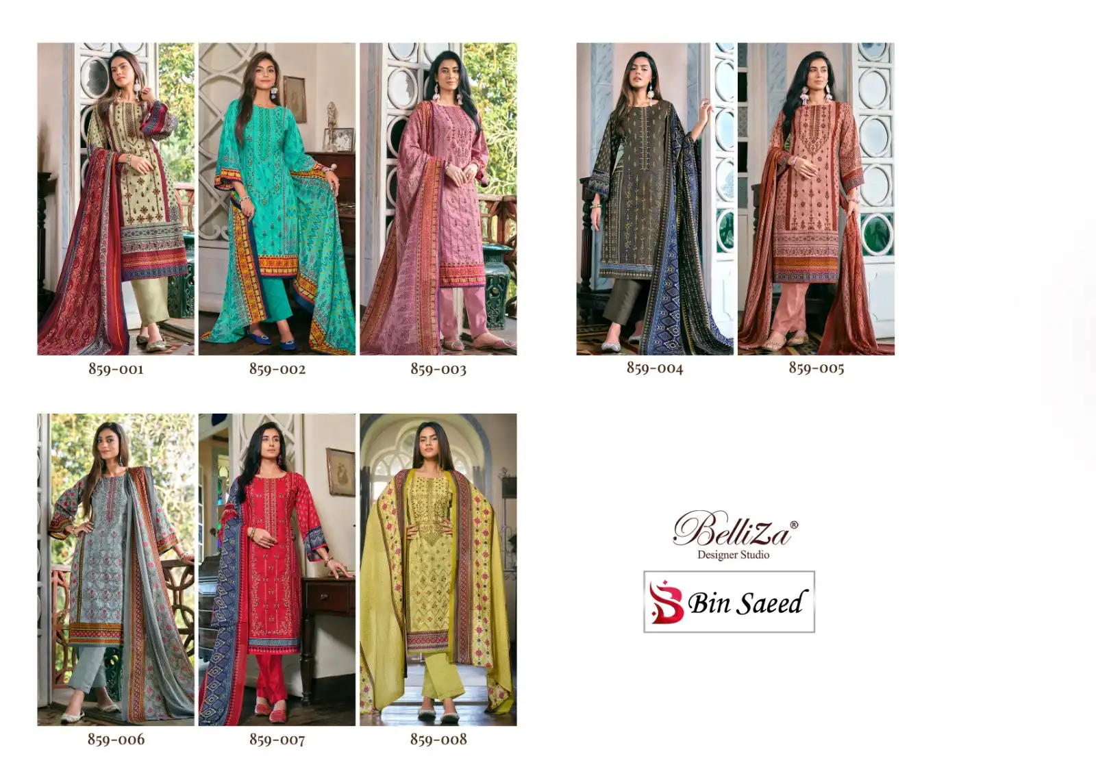 Alok Suits Binsaeed 100% Pure Cotton Wholesale Salwar Suit Catalog — Wholesale Salwar Suits, Alok Suit wholesale from Surat — view 9