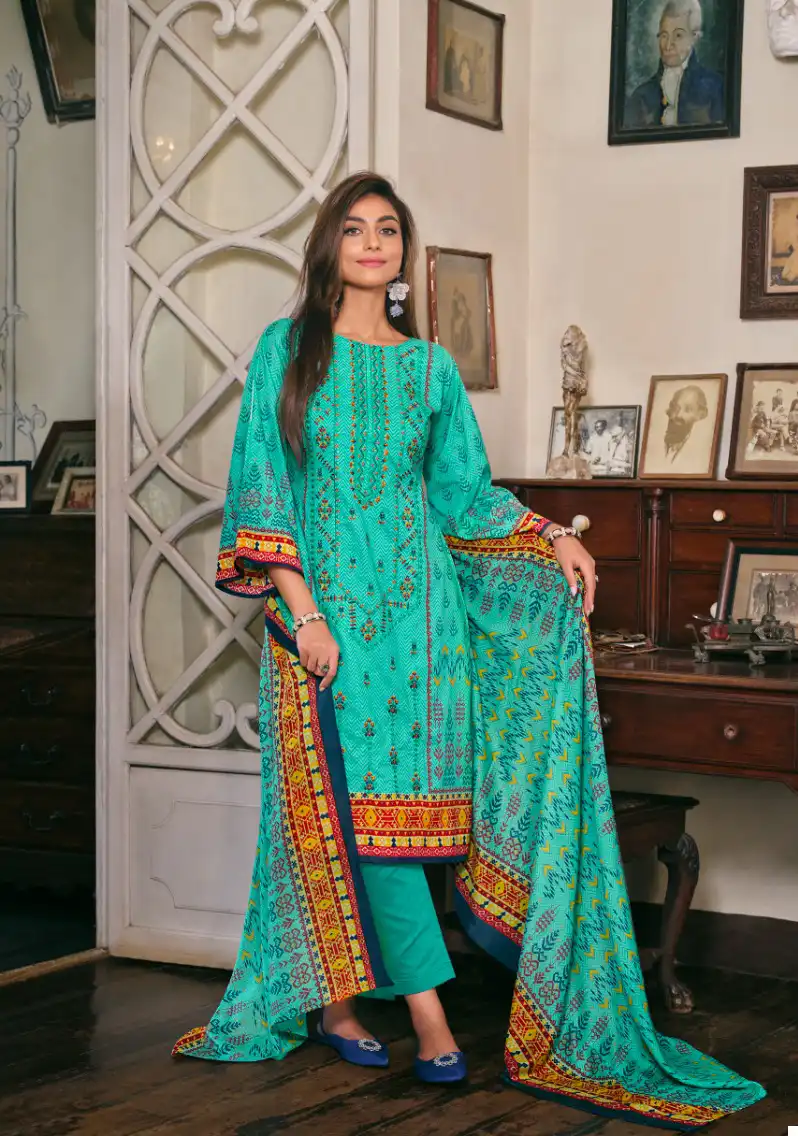 Alok Suits Binsaeed 100% Pure Cotton Wholesale Salwar Suit Catalog — Wholesale Salwar Suits, Alok Suit wholesale from Surat - Gallery Image 3