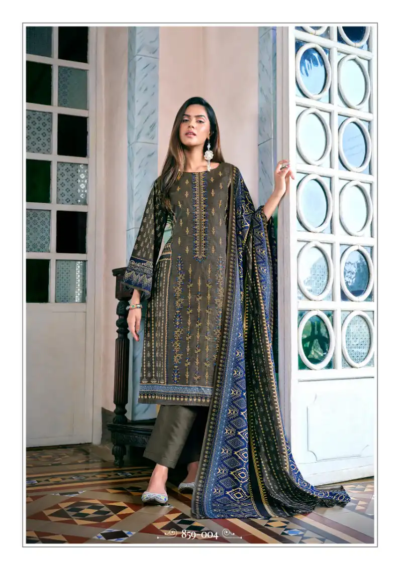 Alok Suits Binsaeed 100% Pure Cotton Wholesale Salwar Suit Catalog — Wholesale Salwar Suits, Alok Suit wholesale from Surat - Gallery Image 5