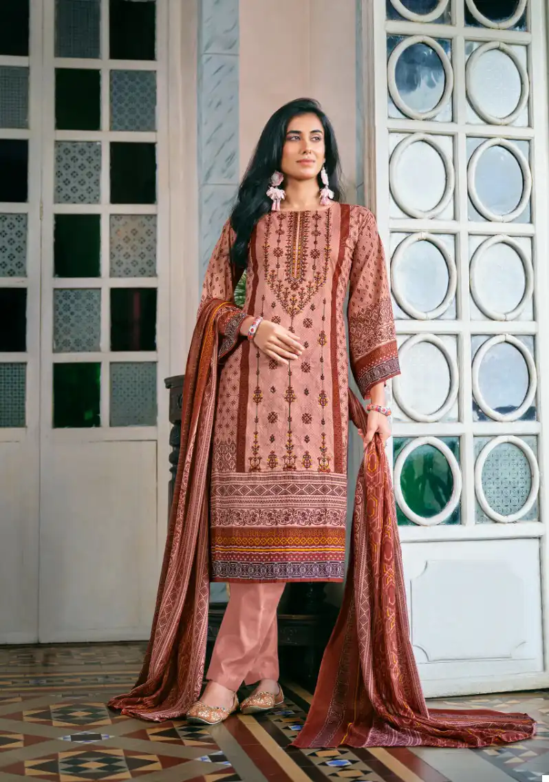 Alok Suits Binsaeed 100% Pure Cotton Wholesale Salwar Suit Catalog — Wholesale Salwar Suits, Alok Suit wholesale from Surat - Gallery Image 7