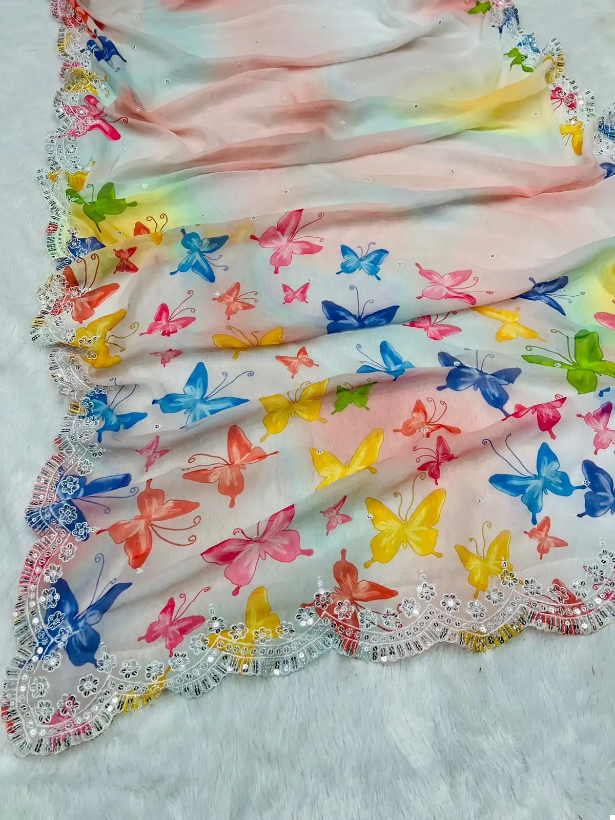 Vardan Ethnic BT-1177 Georgette Wholesale Designer Saree - Image 2