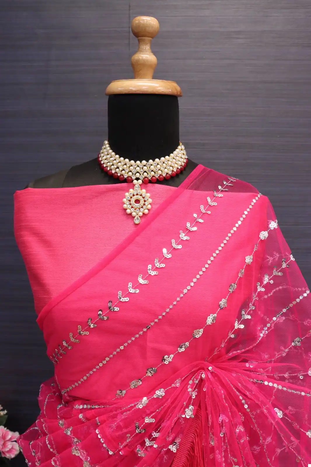 VE BT-354 Heavy Nylone Butterfly Net Wholesale Party Wear Saree Catalog — Wholesale Sarees, MPA wholesale from Surat - Gallery Image 4