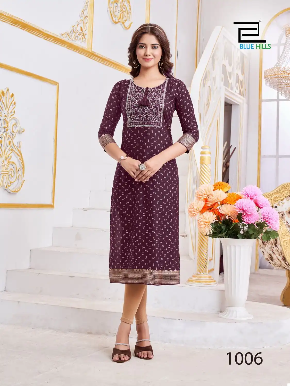 Blue Hills Big Boss Rayon 14Kg Foil Print Wholesale Kurtis Catalog - Image 6