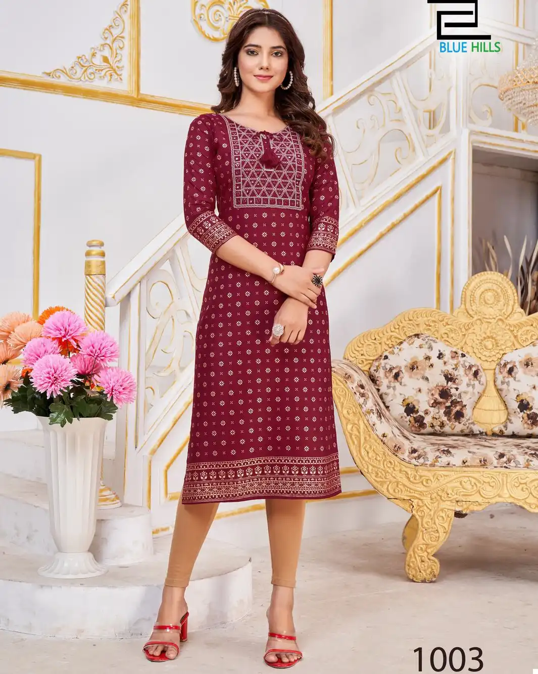 Blue Hills Big Boss Rayon 14Kg Foil Print Wholesale Kurtis Catalog