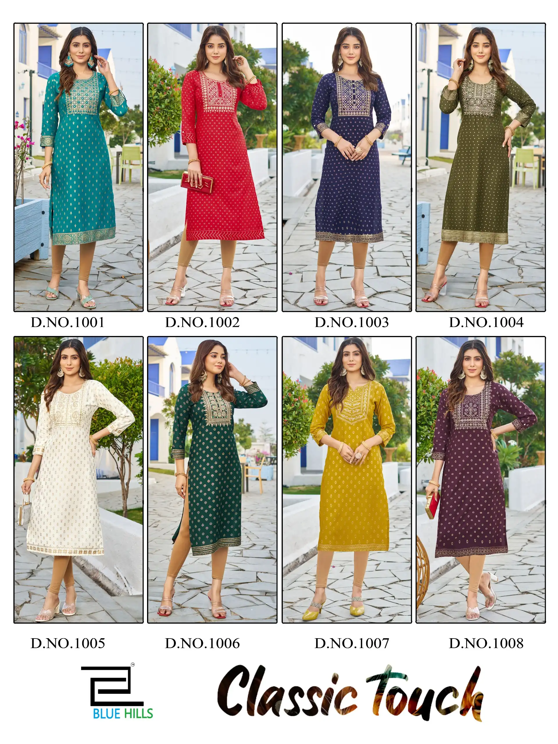 Blue Hills Classic Touch Rayon 14Kg Wholesale Kurti Catalog — Wholesale Kurtis, Blue Hills wholesale from Surat — view 9
