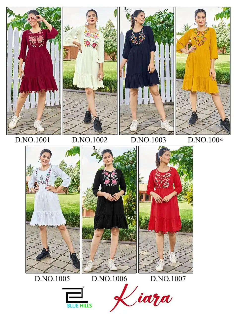 Blue Hills Kiara Wrinkle Rayon Wholesale Kurti Catalog — Wholesale Kurtis, Blue Hills wholesale from Surat — view 9