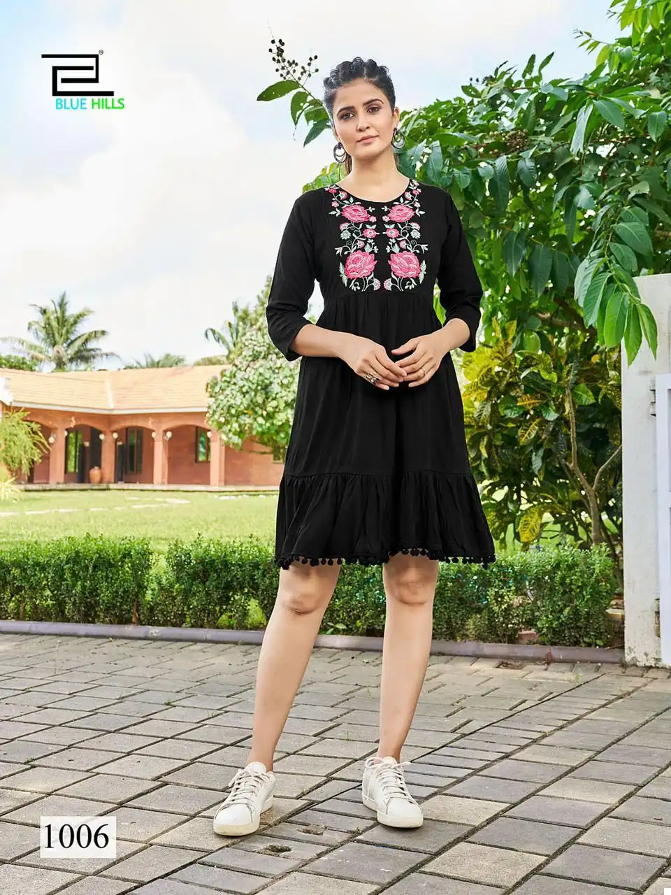 Blue Hills Kiara Wrinkle Rayon Wholesale Kurti Catalog — Wholesale Kurtis, Blue Hills wholesale from Surat — view 6
