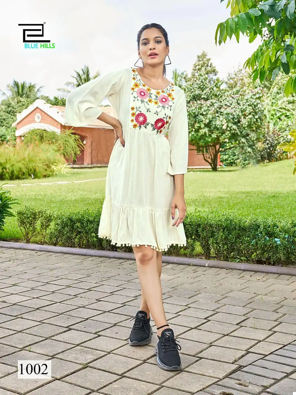 Blue Hills Kiara Wrinkle Rayon Wholesale Kurti Catalog — Wholesale Kurtis, Blue Hills wholesale from Surat — view 8