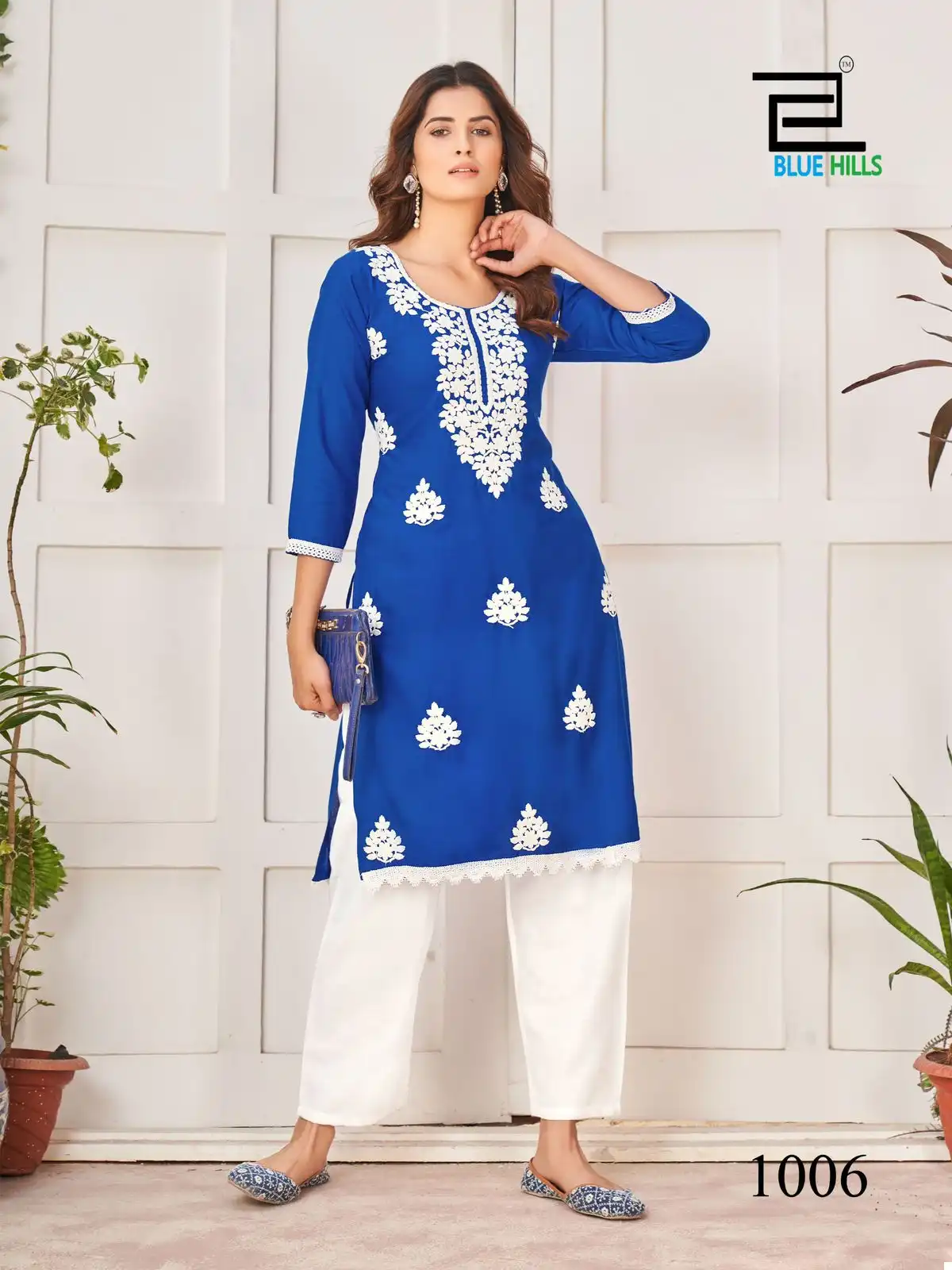 Blue Hills Nawab Rayon Wholesale Designer Fancy Kurtis Catalog — Wholesale Kurtis, Blue Hills wholesale from Surat - Gallery Image 2