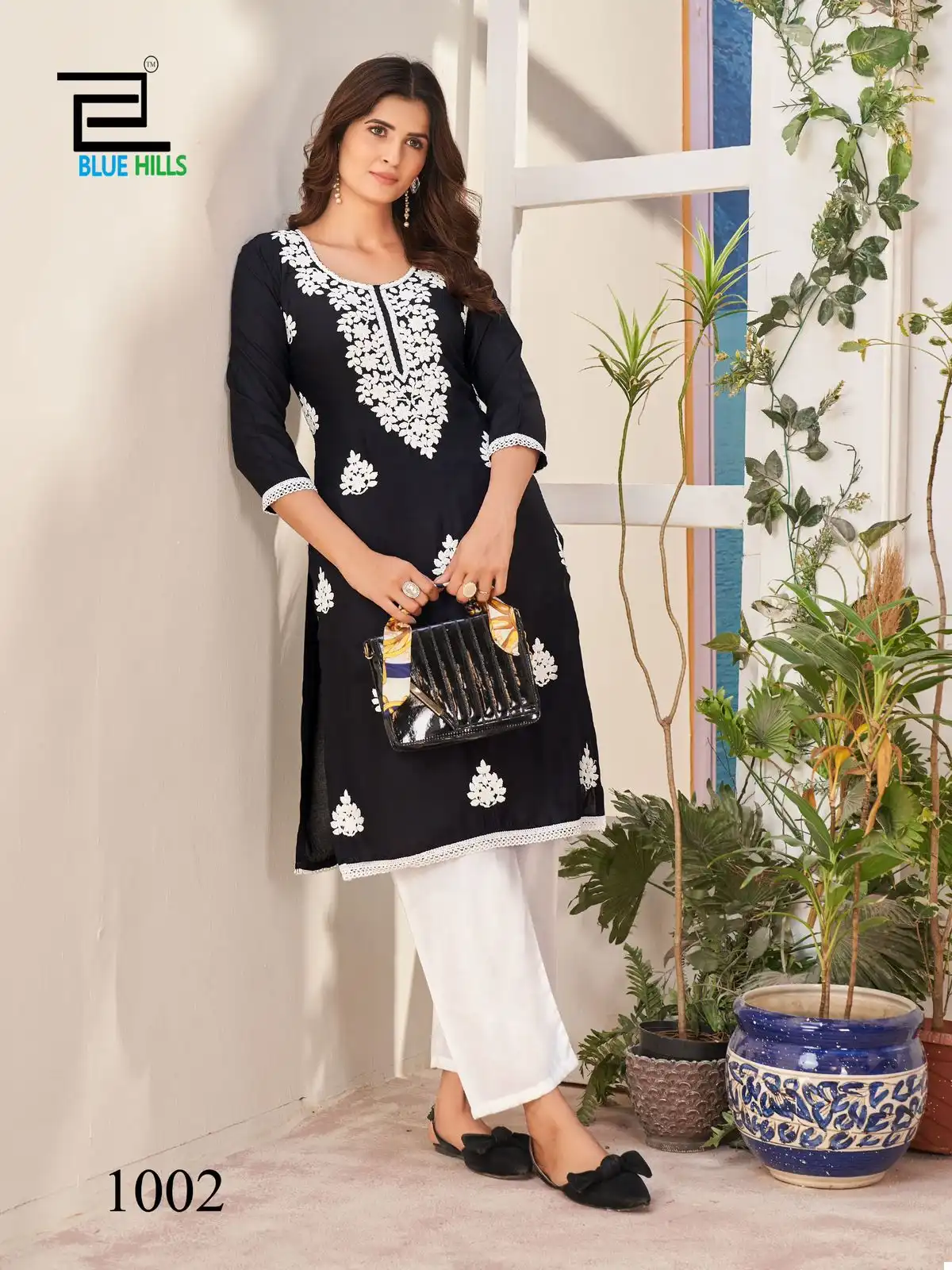 Blue Hills Nawab Rayon Wholesale Designer Fancy Kurtis Catalog — Wholesale Kurtis, Blue Hills wholesale from Surat - Gallery Image 3