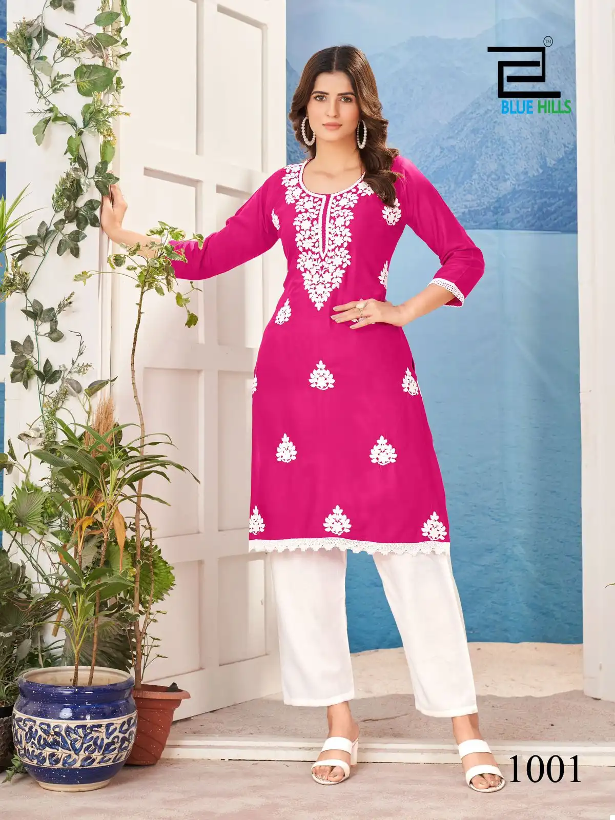 Blue Hills Nawab Rayon Wholesale Designer Fancy Kurtis Catalog — Wholesale Kurtis, Blue Hills wholesale from Surat - Gallery Image 5