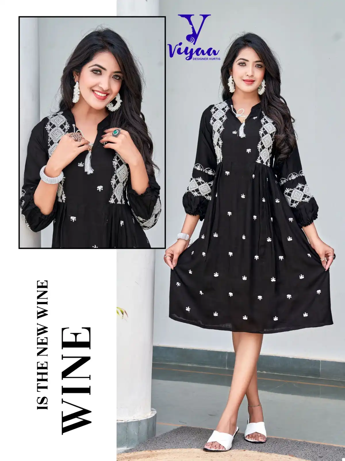 Viyaa Designer Candy Pure Heavy Rayon Wholesale Long Kurtis Catalog — Wholesale Kurtis, MPA wholesale from Surat - Gallery Image 7