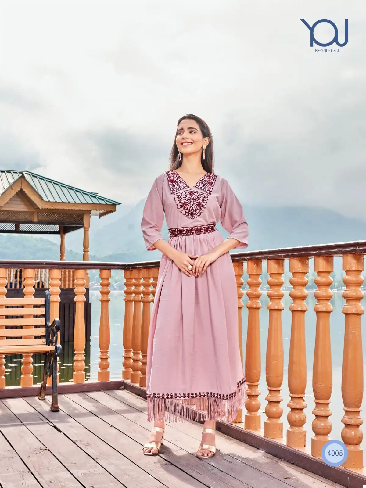 Wanna Charmy Rayon Wholesale Heavy Kurti Gown With Belt Catalog — Wholesale Kurtis, MPA wholesale from Surat - Gallery Image 3