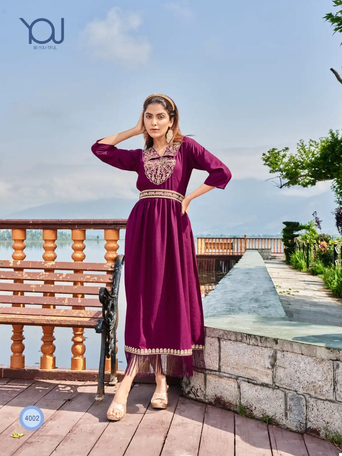 Wanna Charmy Rayon Wholesale Heavy Kurti Gown With Belt Catalog — Wholesale Kurtis, MPA wholesale from Surat - Gallery Image 4