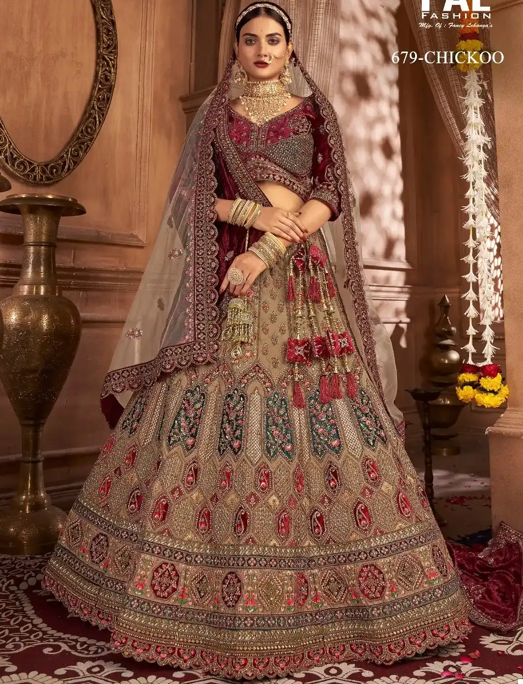 Pal Fashion 679 Velvet Wholesale Bridal Lehenga Choli