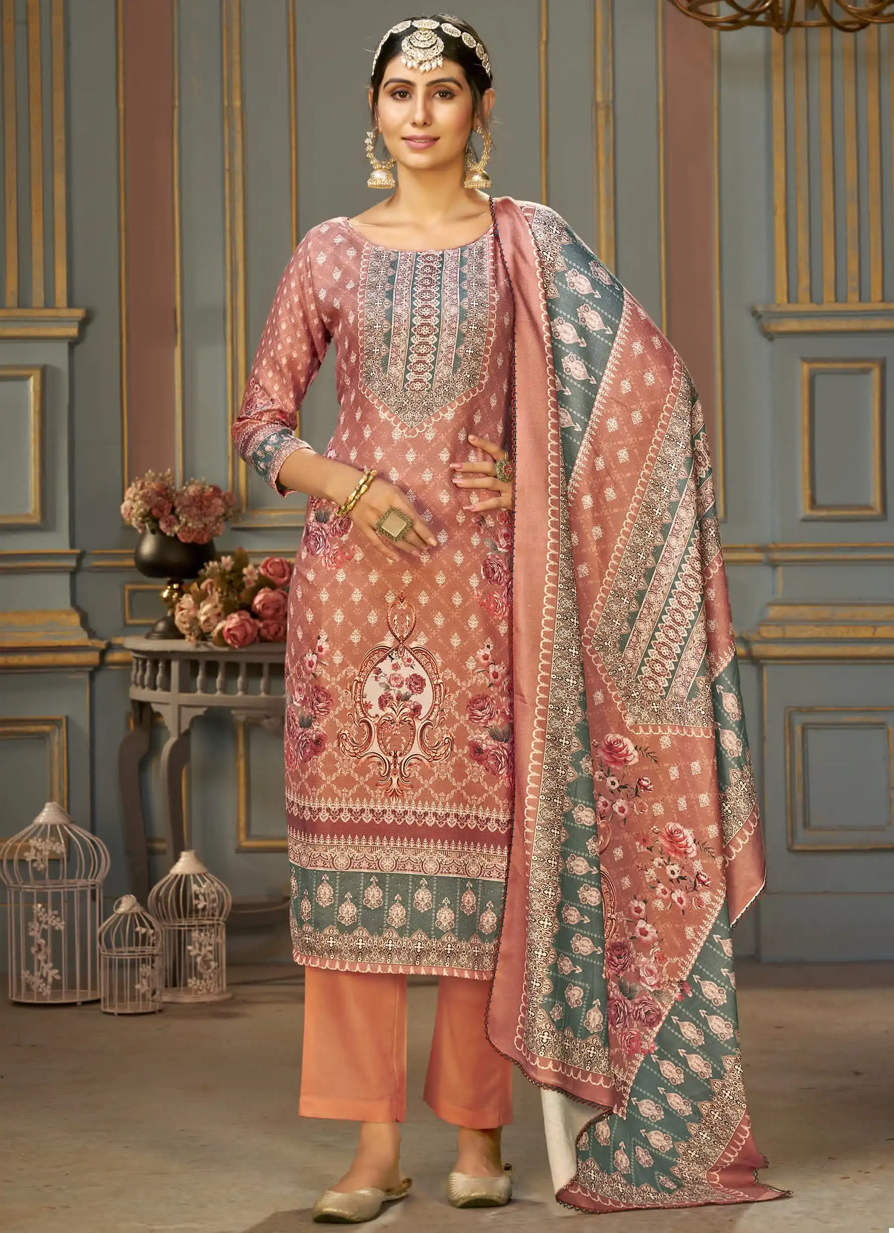 Bipson Decent Safari-2382 Pure Viscose Pashmina Wholesale Woolen Suits Catalog — Wholesale Salwar Suits, MPA wholesale from Surat — view 1