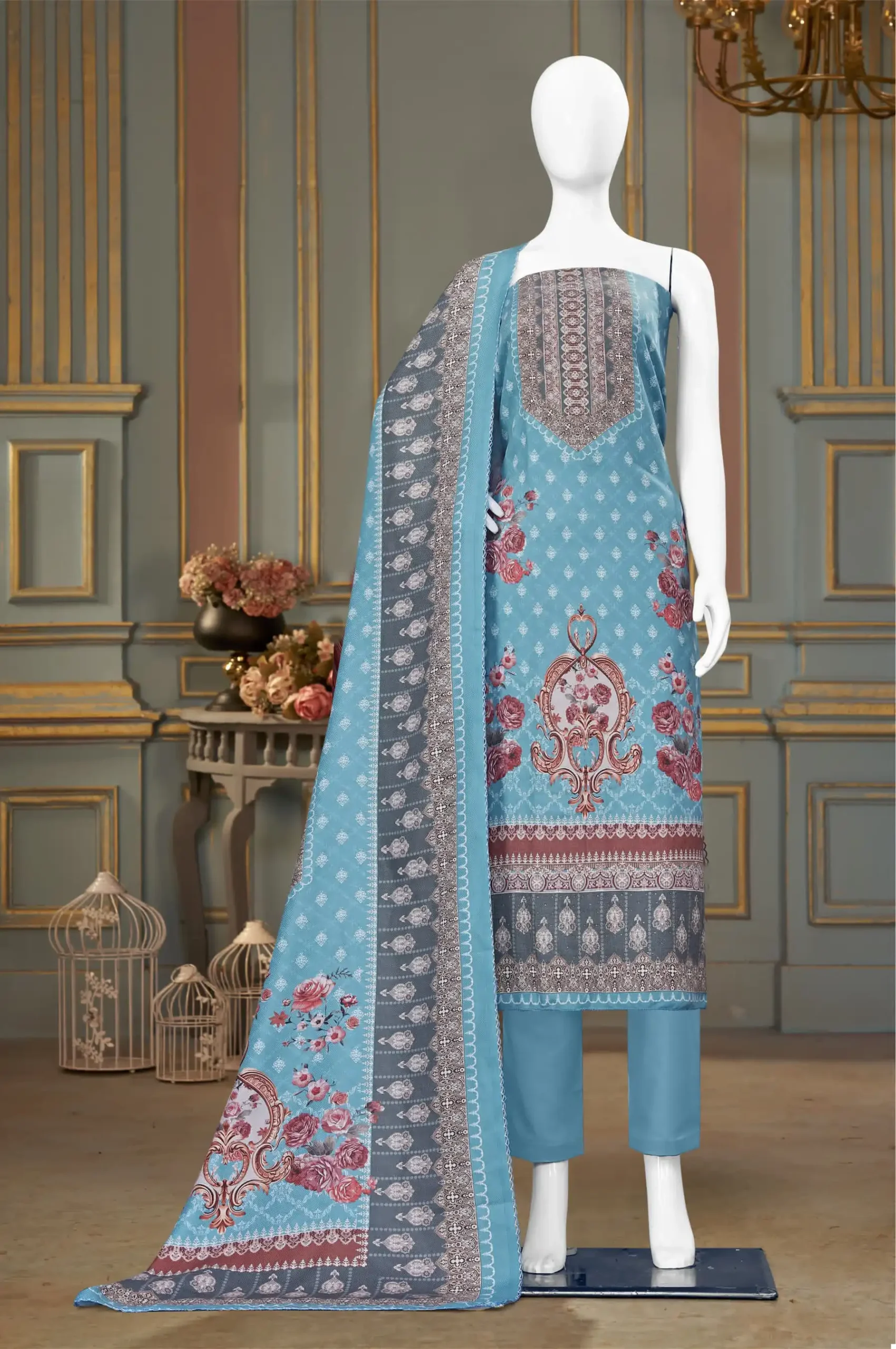 Bipson Decent Safari-2382 Pure Viscose Pashmina Wholesale Woolen Suits Catalog — Wholesale Salwar Suits, MPA wholesale from Surat - Gallery Image 3