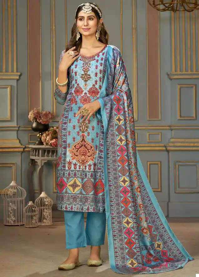 Bipson Decent Safari-2384 Pure Viscose Pashmina Wholesale Woolen Suits Catalog — Wholesale Salwar Suits, MPA wholesale from Surat — view 1