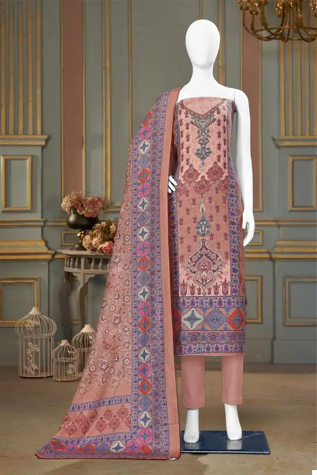 Bipson Decent Safari-2384 Pure Viscose Pashmina Wholesale Woolen Suits Catalog — Wholesale Salwar Suits, MPA wholesale from Surat - Gallery Image 2