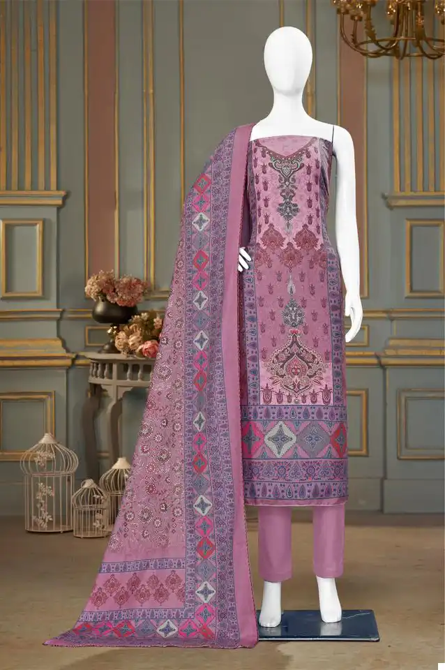 Bipson Decent Safari-2384 Pure Viscose Pashmina Wholesale Woolen Suits Catalog — Wholesale Salwar Suits, MPA wholesale from Surat - Gallery Image 3