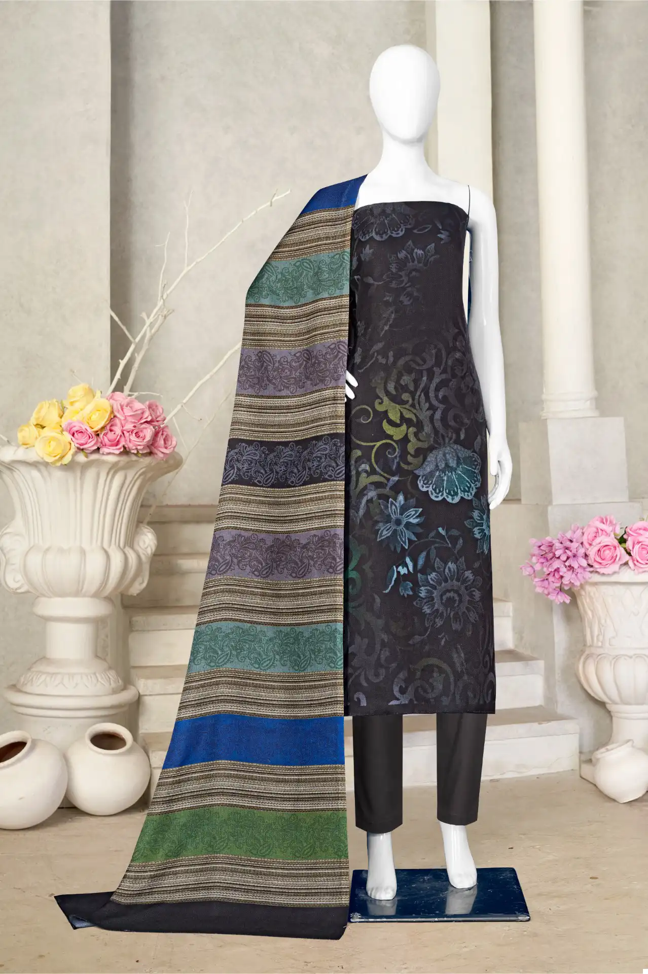 Bipson Decent Safari-2394 Pure Viscose Pashmina Wholesale Winter Wear Suits Catalog — Wholesale Salwar Suits, MPA wholesale from Surat - Gallery Image 4