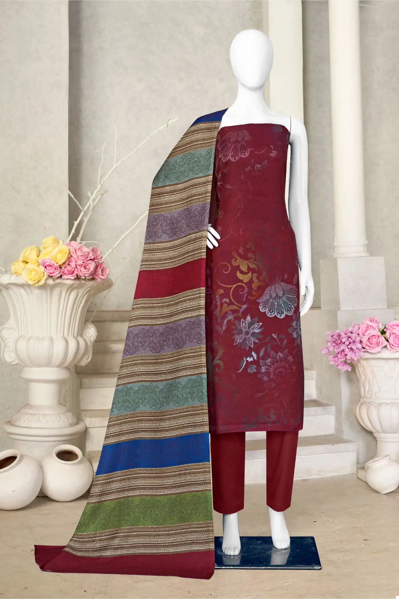 Bipson Decent Safari-2394 Pure Viscose Pashmina Wholesale Winter Wear Suits Catalog — Wholesale Salwar Suits, MPA wholesale from Surat - Gallery Image 2