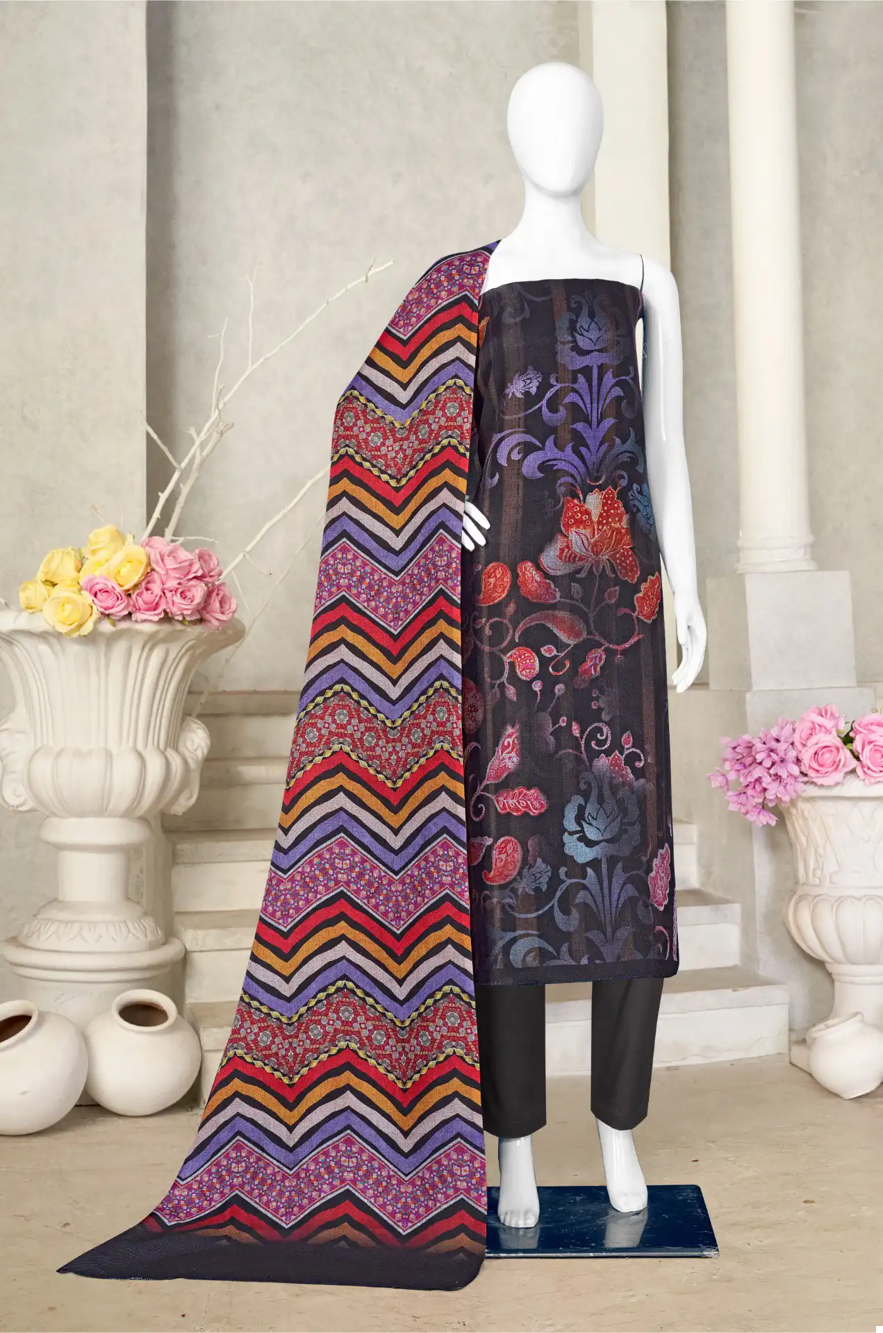 Bipson Decent Safari-2395 Pure Viscose Pashmina Wholesale Winter Wear Suits Catalog — Wholesale Salwar Suits, MPA wholesale from Surat - Gallery Image 2